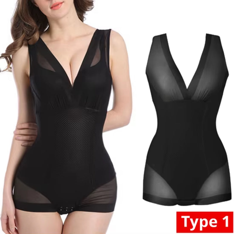 Women Slimming Belt Tummy Shaper Corrective Underwear Waist Trainer Binders Body Shapers Shapewear Bodysuits Jumpsuit