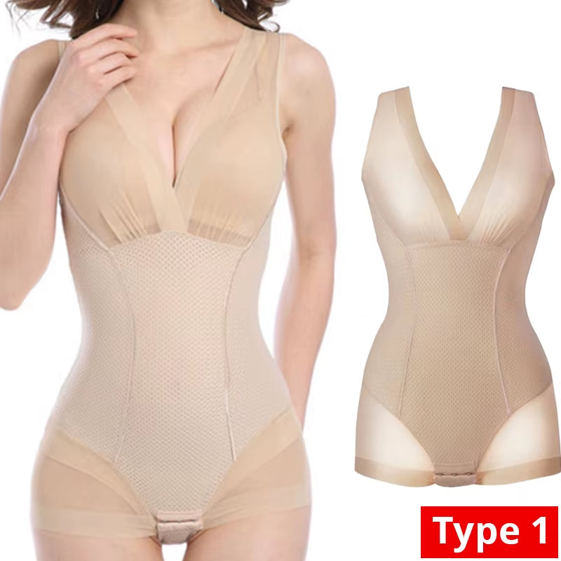 Women Slimming Belt Tummy Shaper Corrective Underwear Waist Trainer Binders Body Shapers Shapewear Bodysuits Jumpsuit