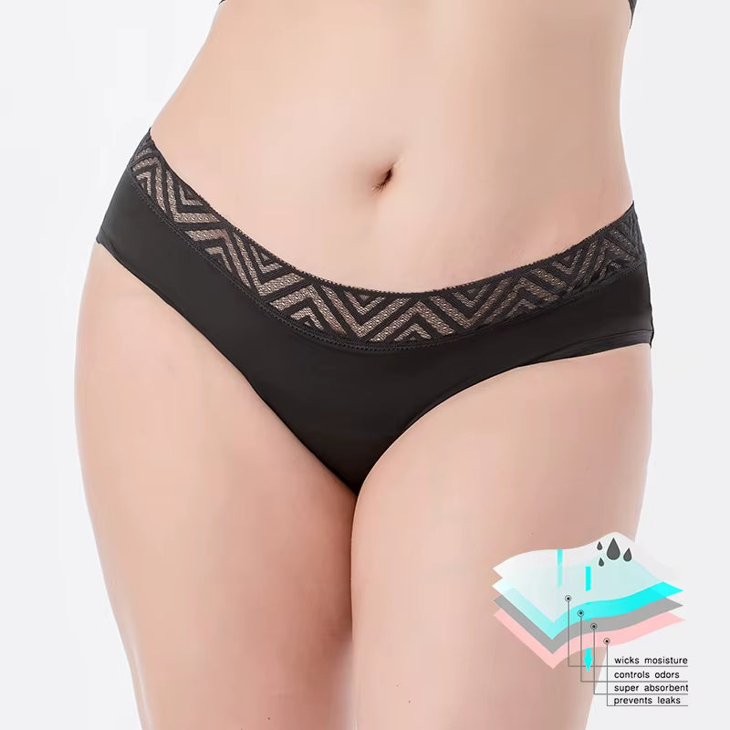 Women'S Underwear Menstrual Panties Panties for Periods 4 Iayer Ieak Proof Menstrual Briefs Physiological Absorb Water Panties